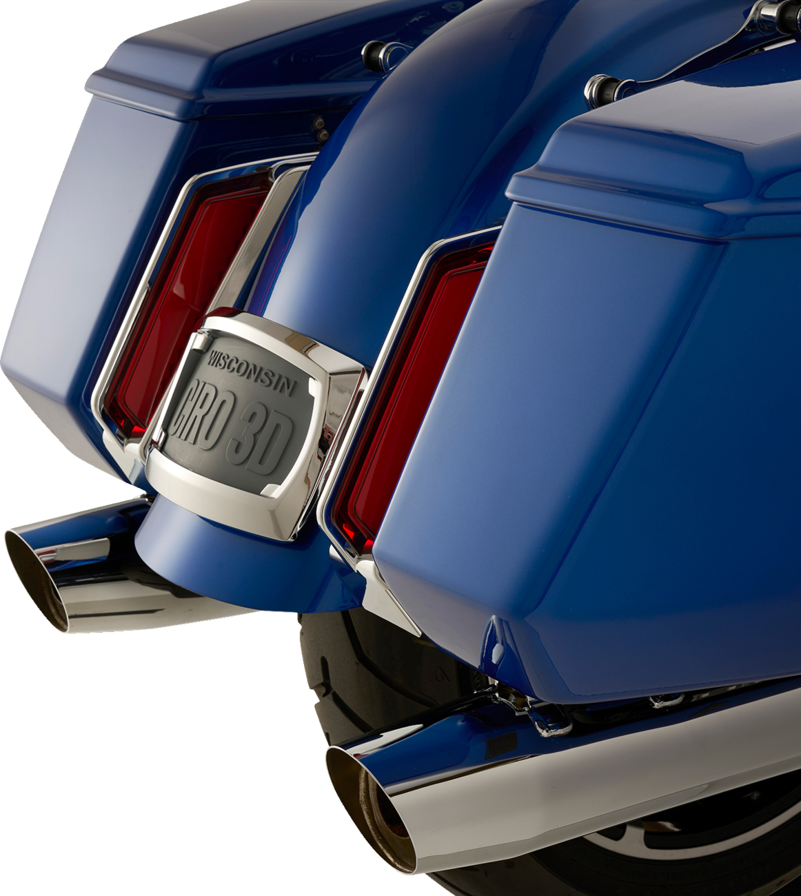 CIRO Filler Panel Tail Lights - Red Lens / Chrome 2040-3483