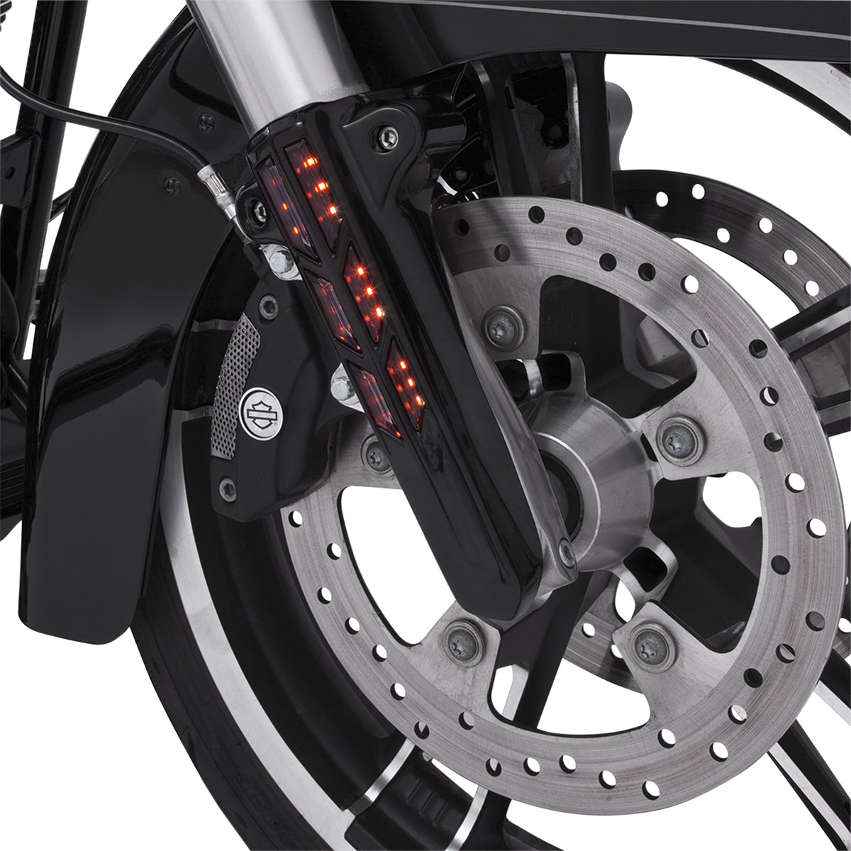 CIRO Forkini Lower Leg Covers - Gloss Black / With LEDs 0403-0137