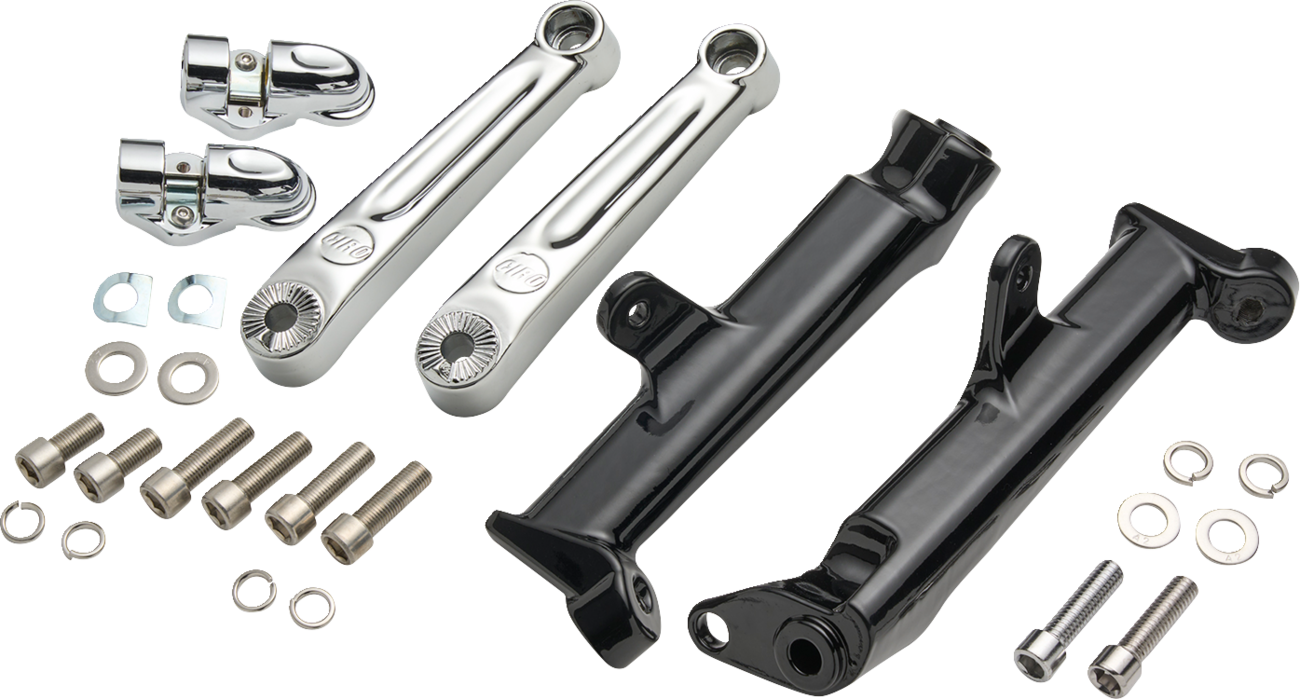 CIRO Frame Mounted Adjustable Highway Peg Mount - Extended / Chrome 1620-2666