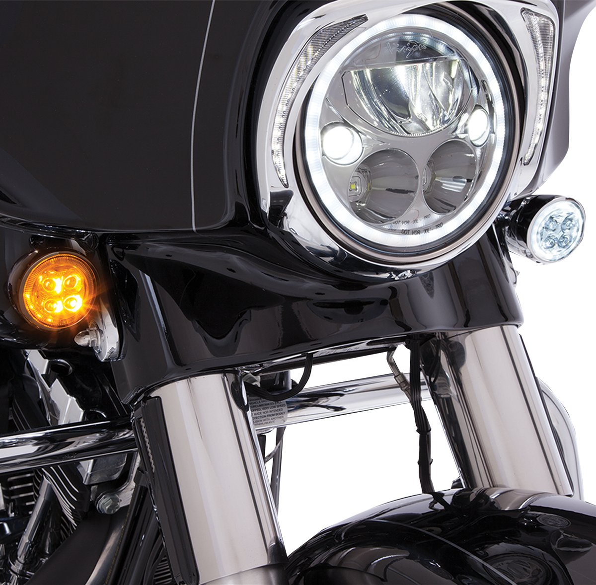 CIRO Front Signal Light Inserts - Chrome / Amber Lens 2040-2017