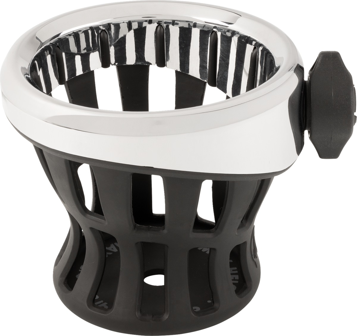 CIRO Gen 2 Drink Holder - Chrome / Chrome 1-1/8"/1-1/4" Handlebar Mount 0636-0585