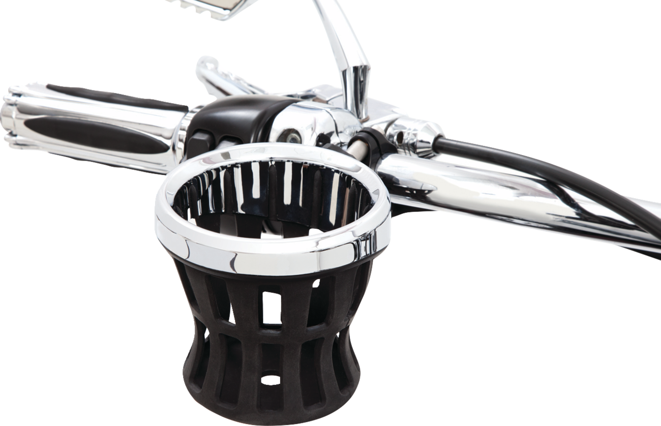 CIRO Gen 2 Drink Holder - Chrome / Chrome 7/8"/1" Handlebar Mount 0636-0584