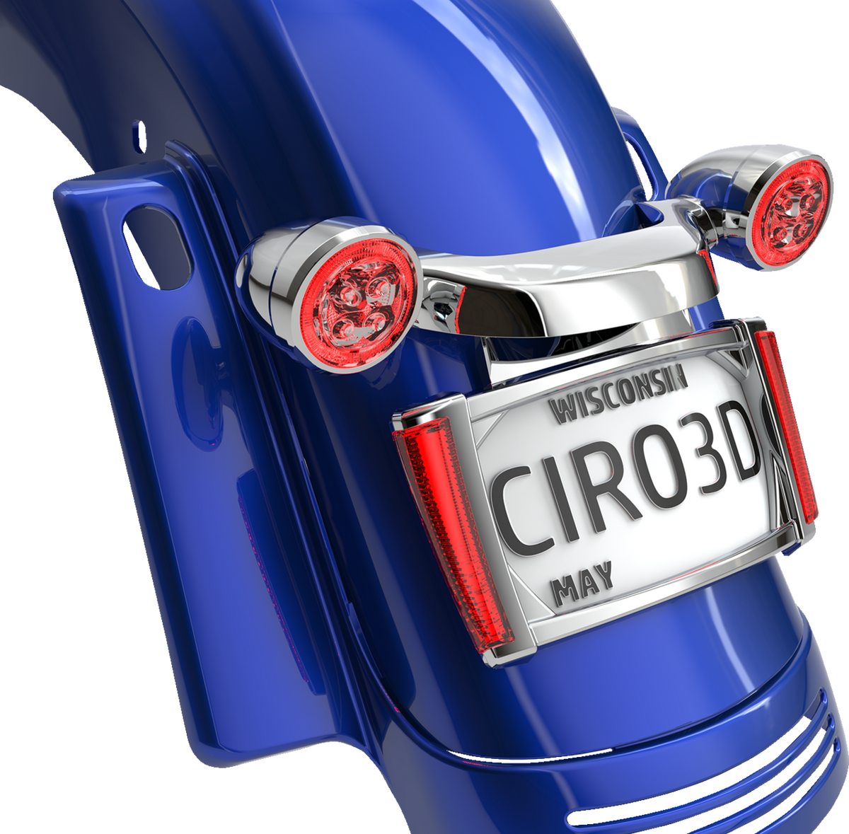 CIRO License Plate Frame - Chrome / Red 2030-2086