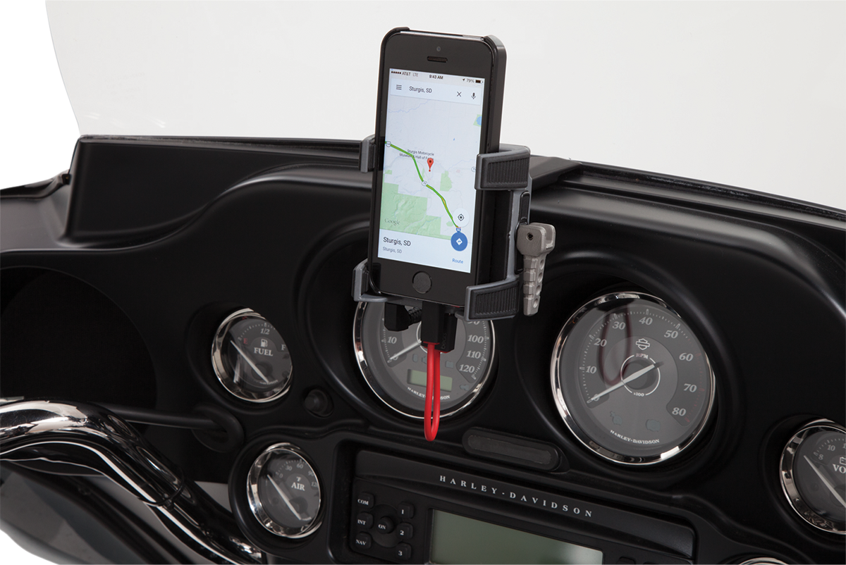 CIRO Phone Holder w/Charger - Fairing Mount / FLH 4402-0596