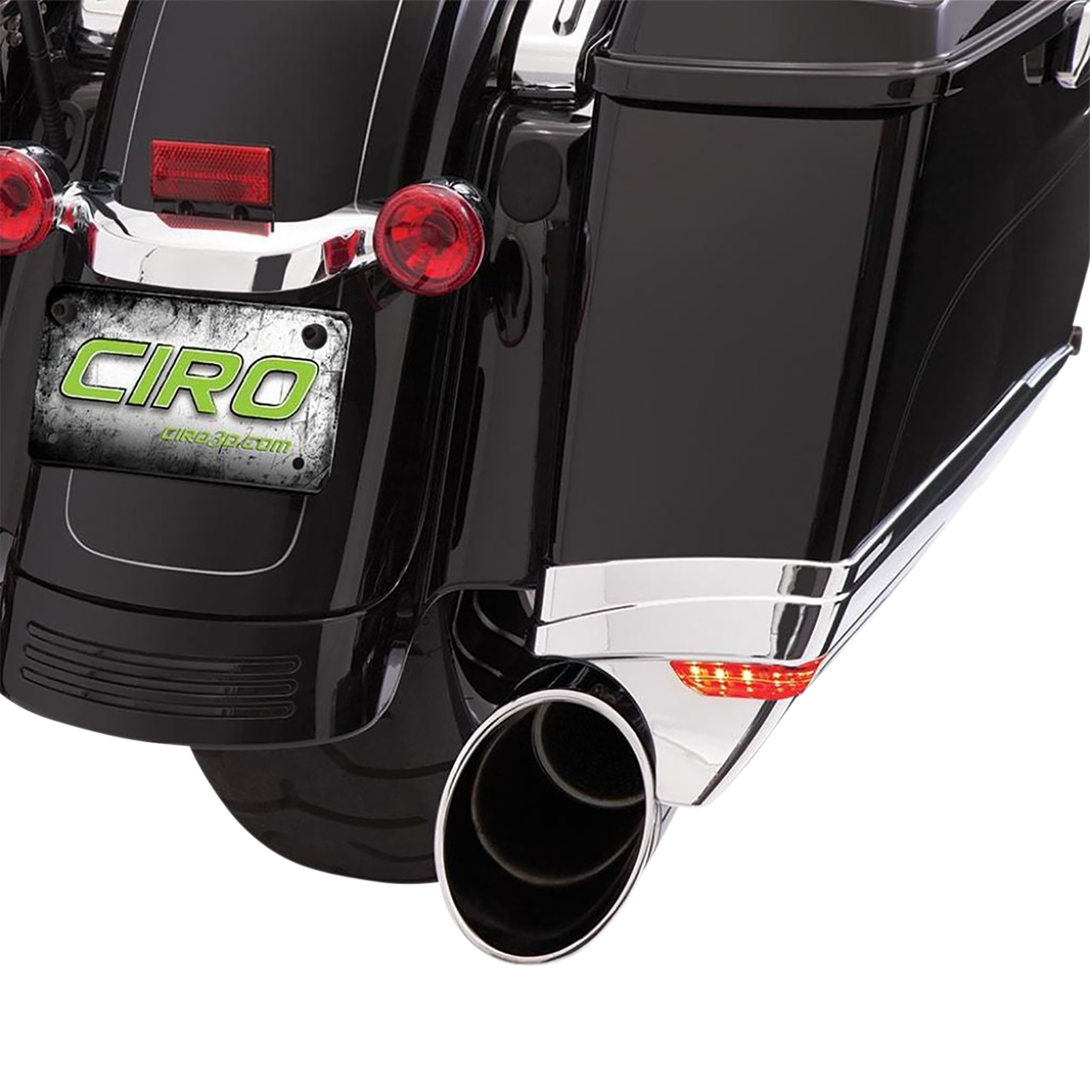CIRO Saddlebag Extensions - Chrome / FLT/FLH '14-'24 3501-1862