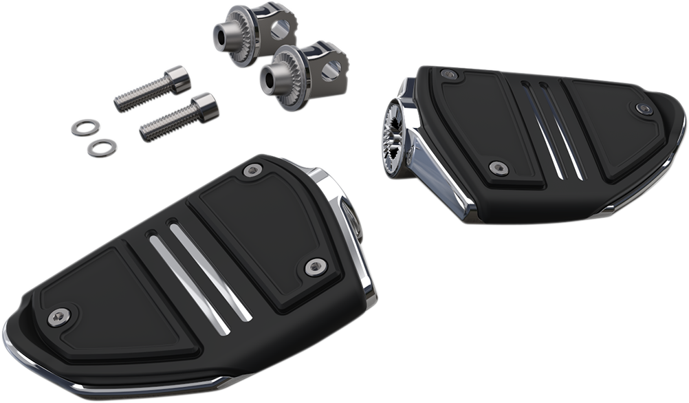 CIRO Twin Rail Foot Pegs - With Mount / Chrome 1620-1862
