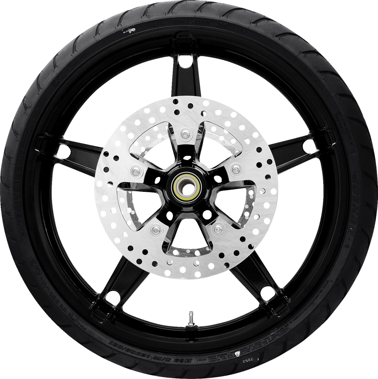 COASTAL MOTO Daytona Front Wheel - Black (21") | Rotor (11.8) | Dunlop AE Tire (130/60B21) 0335-0032