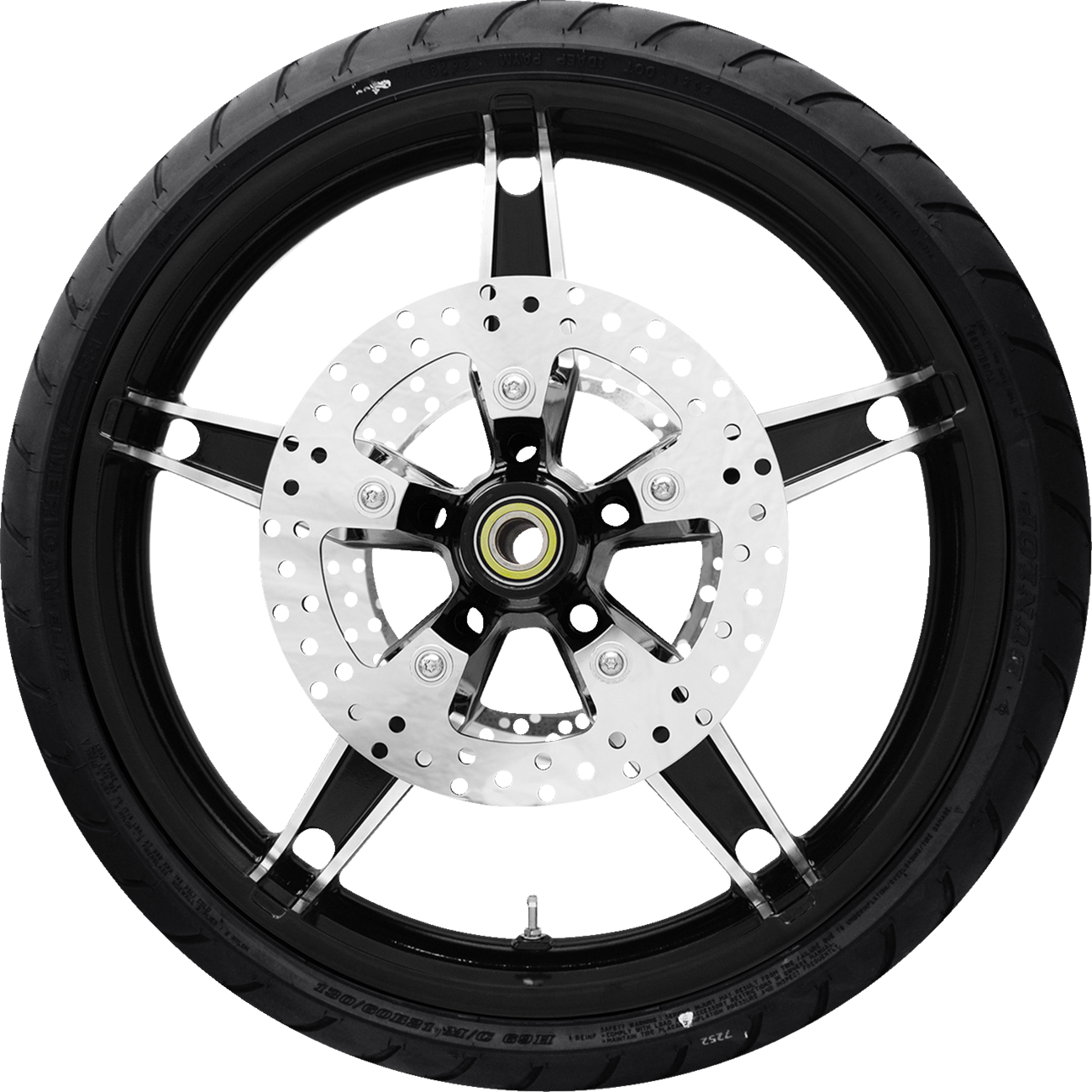 COASTAL MOTO Daytona Front Wheel - Black Cut (21") | Rotor (11.8) | Dunlop AE Tire (130/60B21) 0335-0033