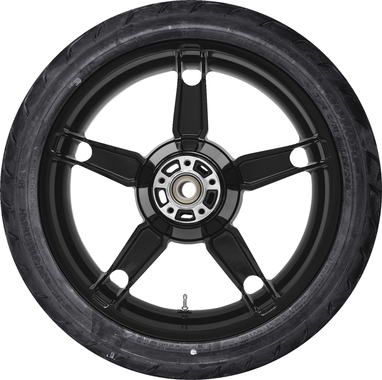 COASTAL MOTO Daytona Rear Wheel - Black (18") | Dunlop AE Tire (180/55B18) 0336-0041