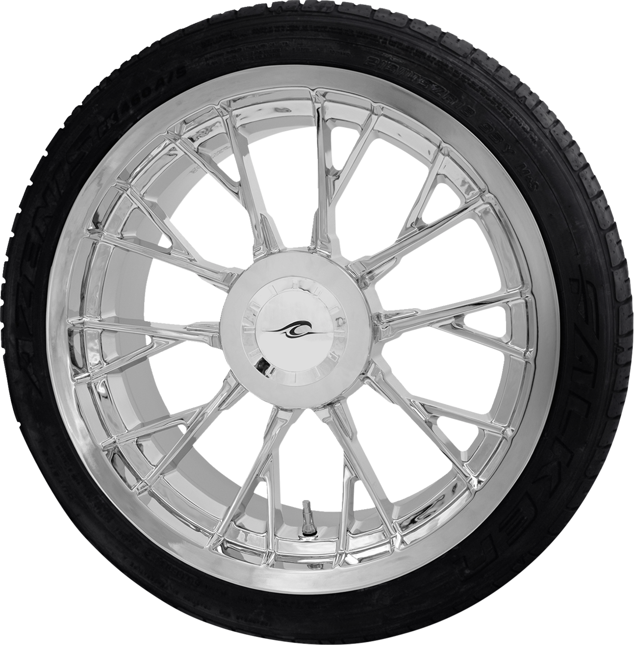 COASTAL MOTO Marlin 3D Rear Wheel - Chrome (18") | FalkenTire 215/45R18 / Trike 0336-0043