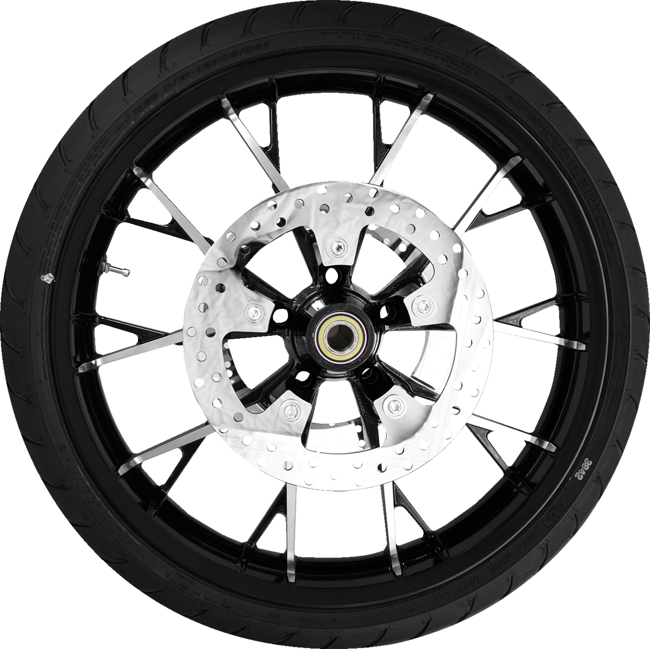 COASTAL MOTO Marlin Front Wheel - Black Cut (21") | Rotors (11.8") | Dunlop AE2 Tire (130/60B21) 0335-0041