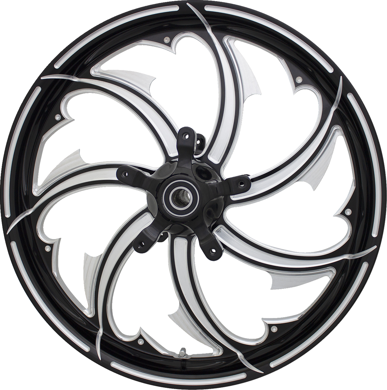 COASTAL MOTO Wheel - Fury / Rear / Single Disc/with ABS / Black Cut / 16x5.5 / FL 0202-2197