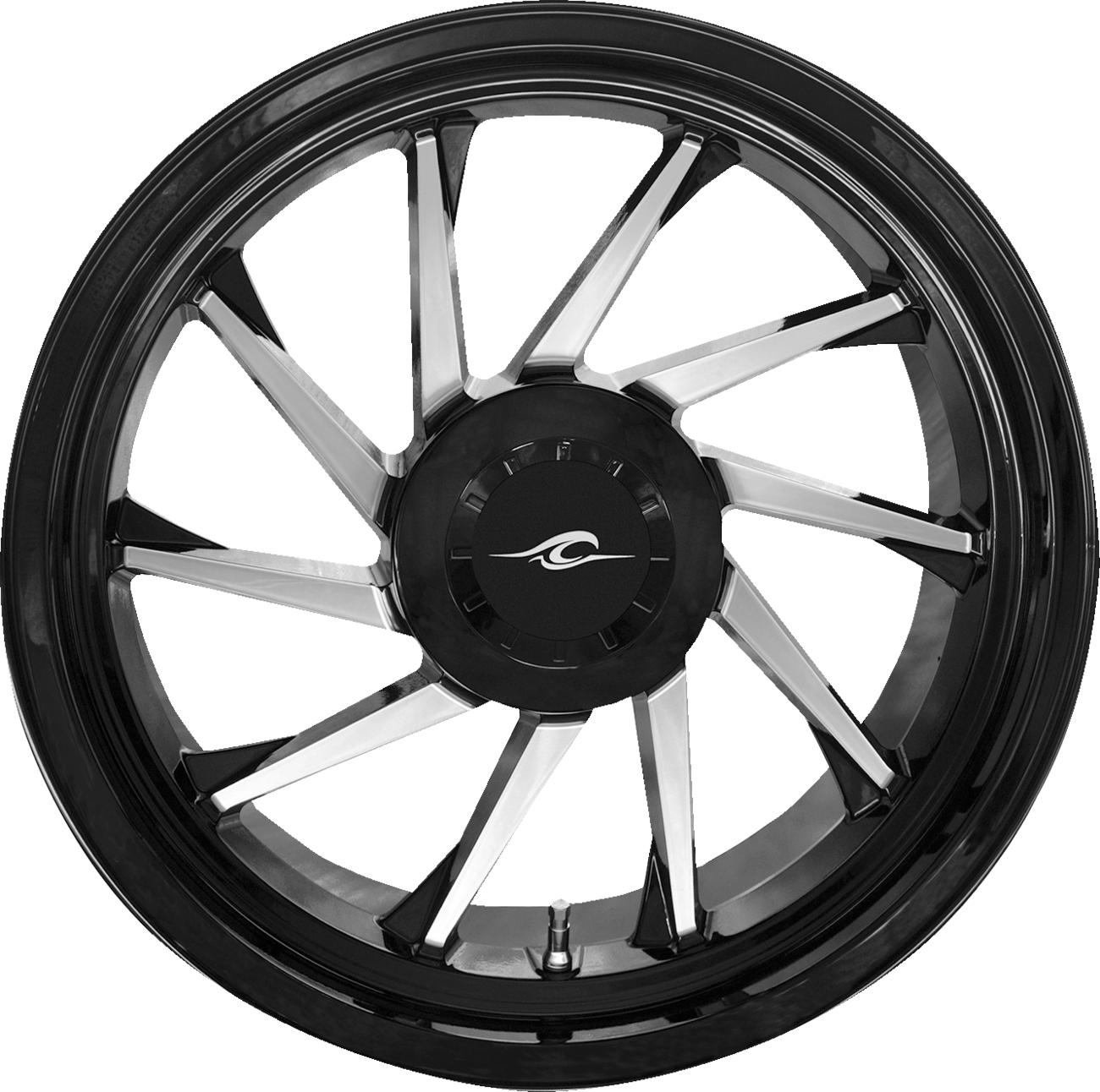 COASTAL MOTO Wheel - Hurricane 3D / Rear Left / Black/Chrome / 18" / Trike 0202-2229