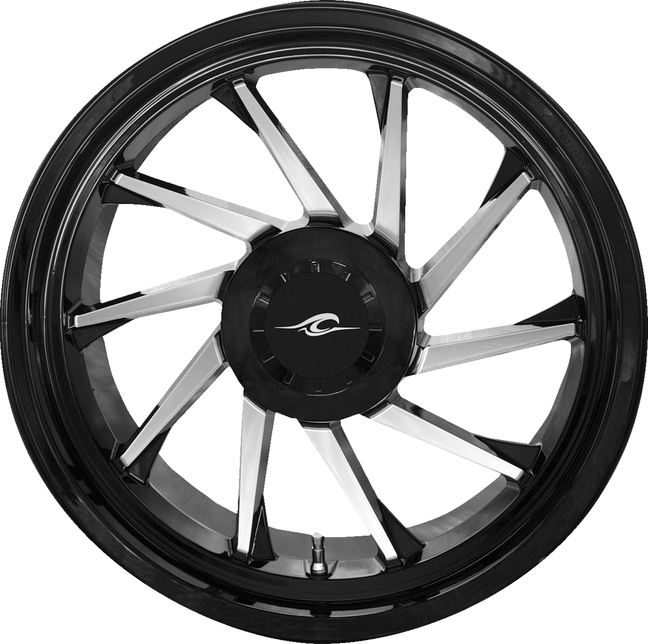 COASTAL MOTO Wheel - Hurricane 3D / Rear Right / Black/Chrome / 18" / Trike 0202-2230