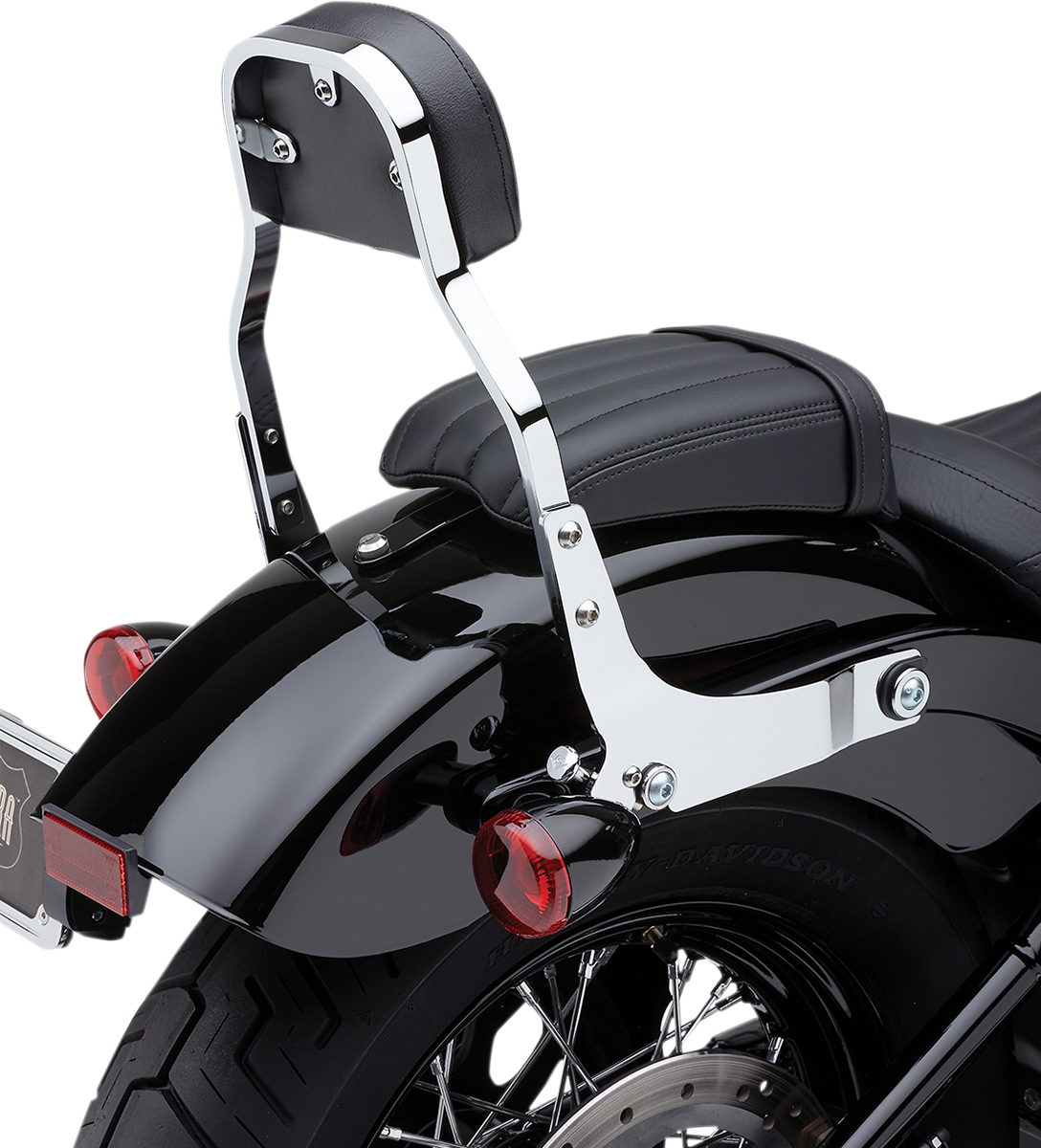 COBRA Detachable Backrest Kit - Backrest Kit / 11" / Chrome / FLHC/S 1501-0603