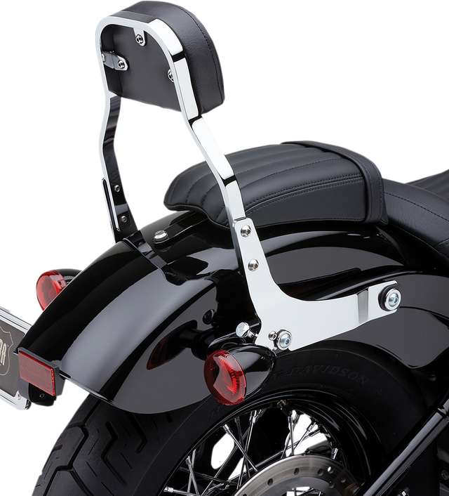 COBRA Detachable Backrest Kit - Backrest Kit / 11" / Chrome / FLHC/S 1501-0603