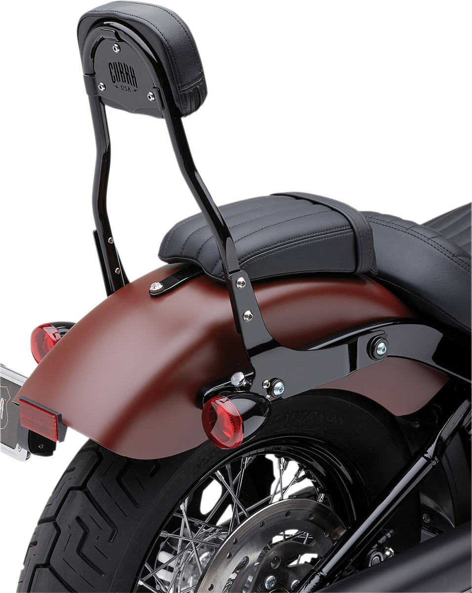 COBRA Detachable Backrest Kit - Backrest Kit / 14" / Black / FLHC/S 1501-0602