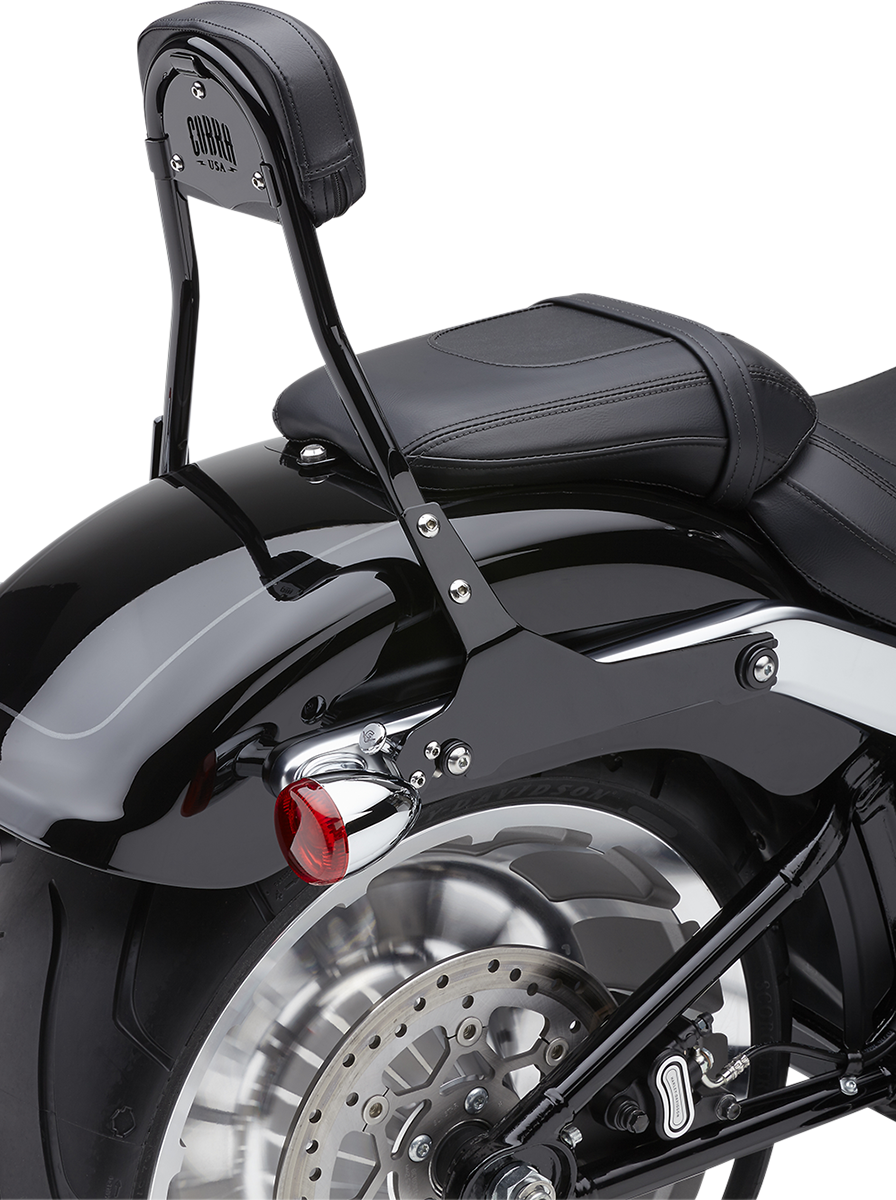 COBRA Detachable Backrest Kit - Backrest Kit / 14" / Black / Softail 1501-0608