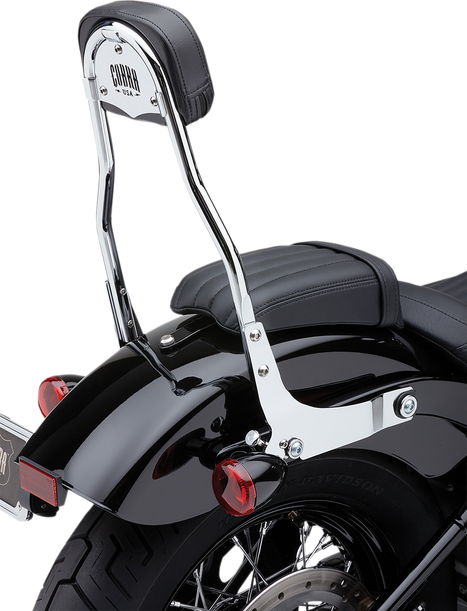 COBRA Detachable Backrest Kit - Backrest Kit / 14" / Chrome / FLHC/S 1501-0601