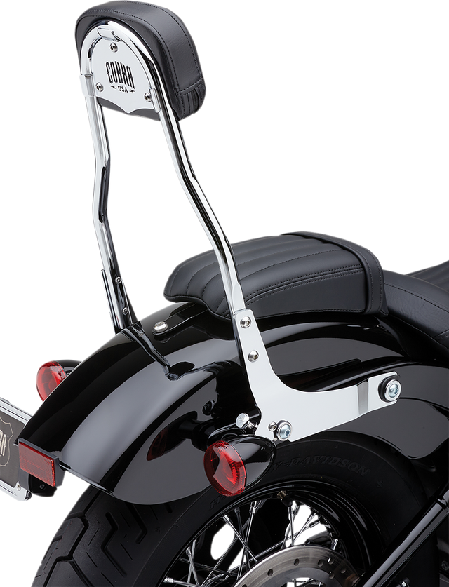COBRA Detachable Backrest Kit - Backrest Kit / 14" / Chrome / FLHC/S 1501-0601