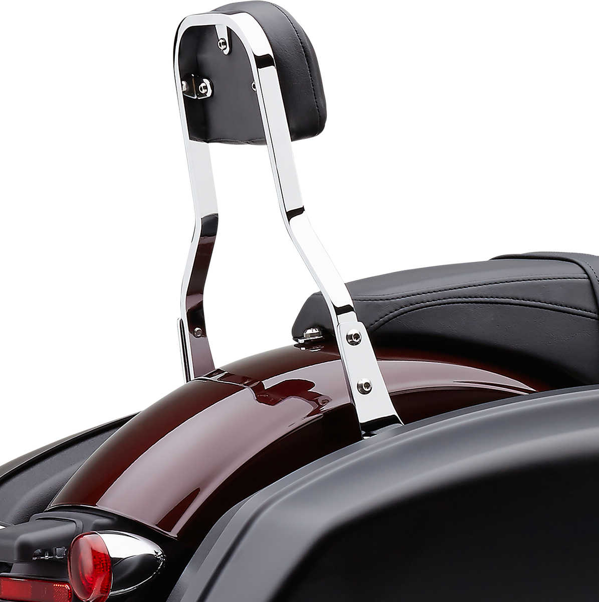 COBRA Detachable Backrest Kit - Backrest Kit / 14" / Chrome / FLSB 1501-0621