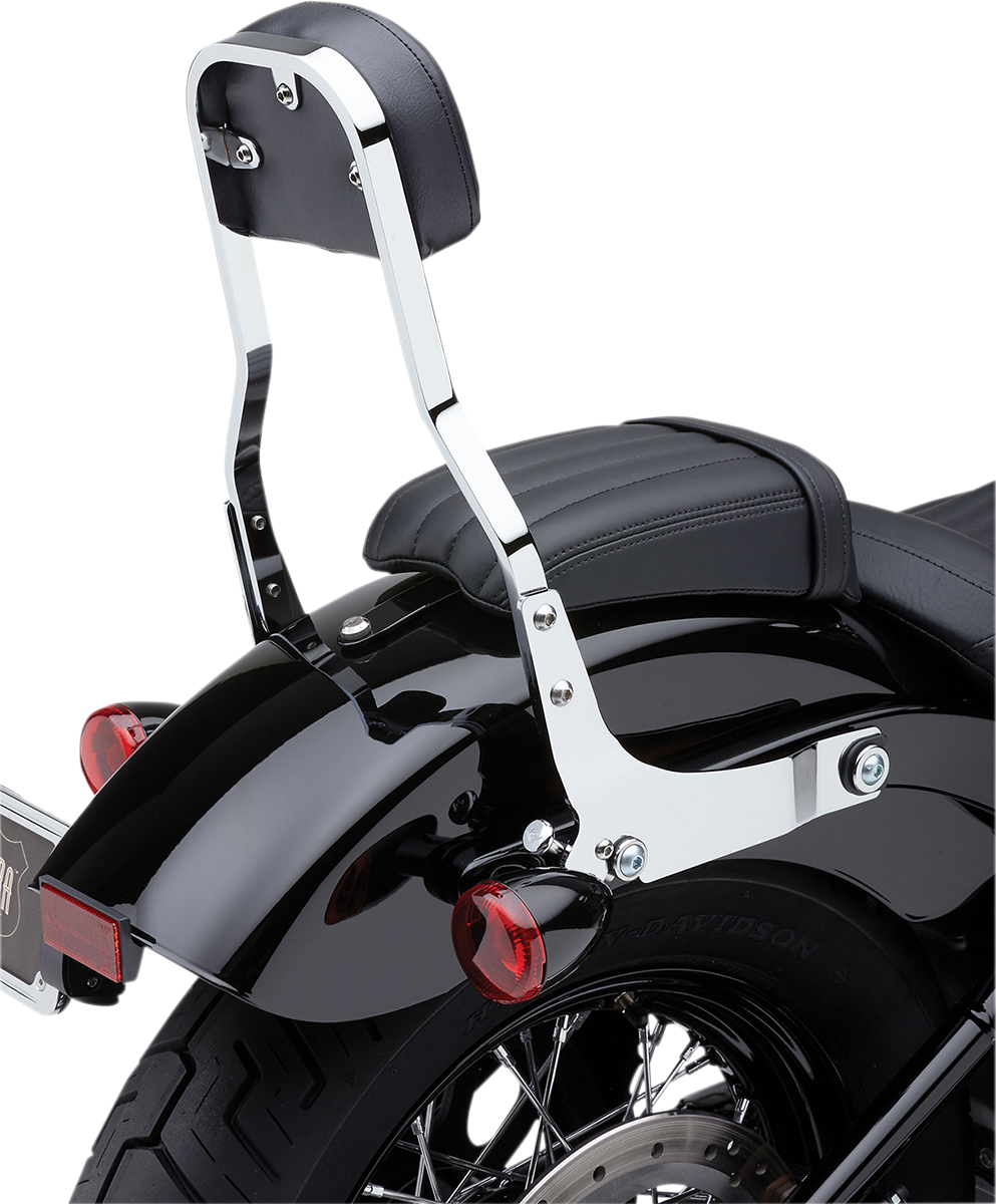 COBRA Detachable Backrest Kit - Backrest Kit / 14" / Chrome / FXLR 1501-0615