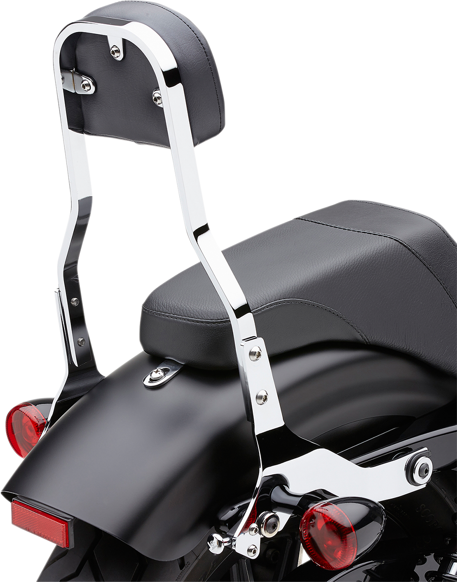 COBRA Detachable Backrest Kit - Backrest Kit / 14" / Chrome / Softail 1501-0577