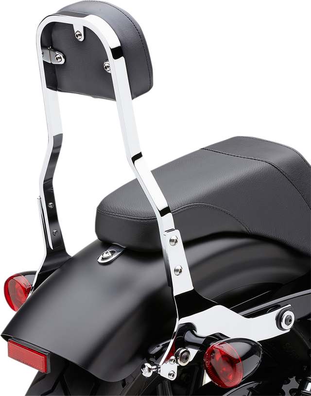 COBRA Detachable Backrest Kit - Backrest Kit / 14" / Chrome / Softail 1501-0577