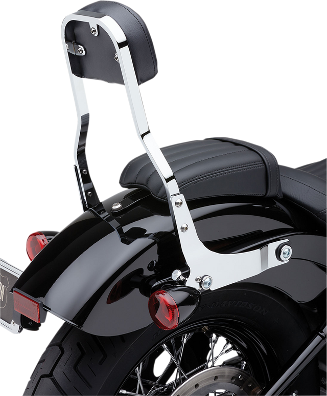 COBRA Detachable Backrest Kit - Backrest Kit / 14" / Chrome / Softail 1501-0579