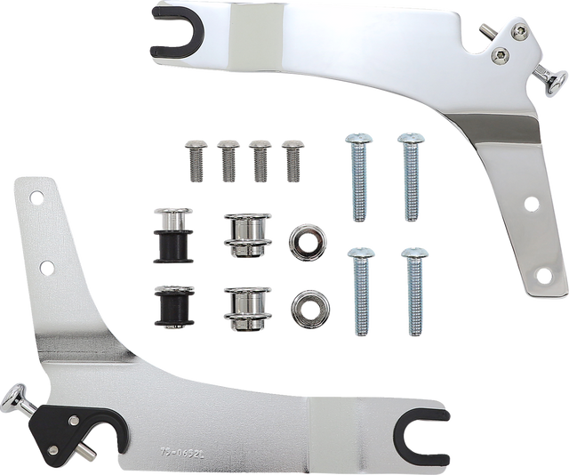 COBRA Detachable Backrest Kit - Backrest Kit / 14" / Chrome / Softail 1501-0592