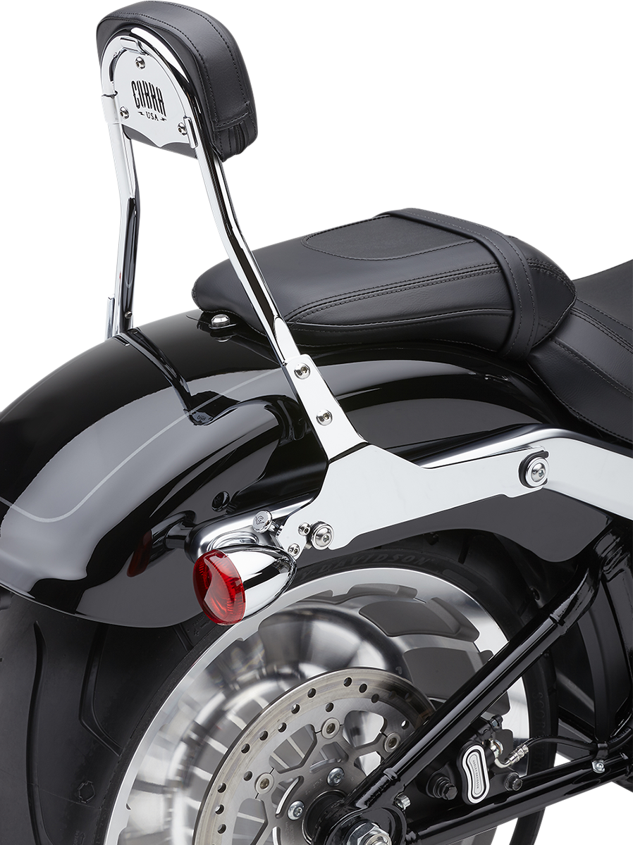 COBRA Detachable Backrest Kit - Backrest Kit / 14" / Chrome / Softail 1501-0607