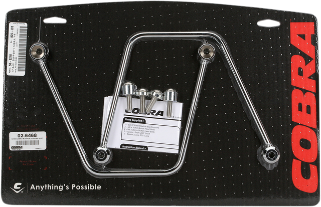 COBRA Saddlebag Protectors and Supports for Kawasaki - Saddlebag Support / Chrome / Vulcan 900 3501-0182