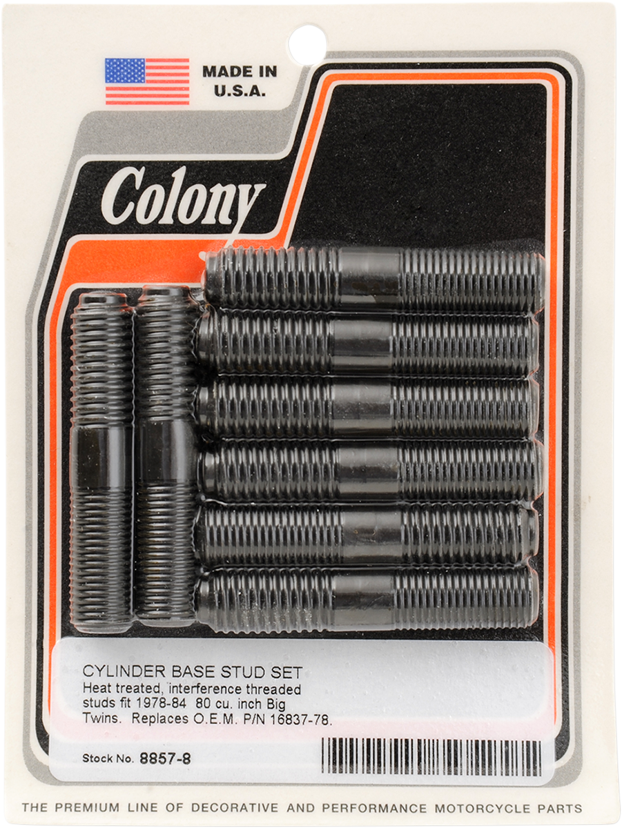 COLONY Cylinder Base Stud Set - '78-'84 Big Twin DS-189955