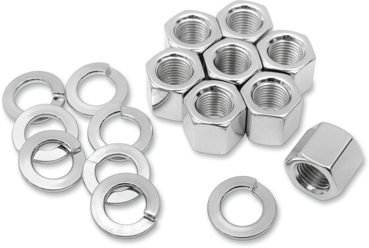 COLONY Hardware Kit - Cylinder Base Nuts / Chrome / '36-'77 Harley-Davidson DS-189961