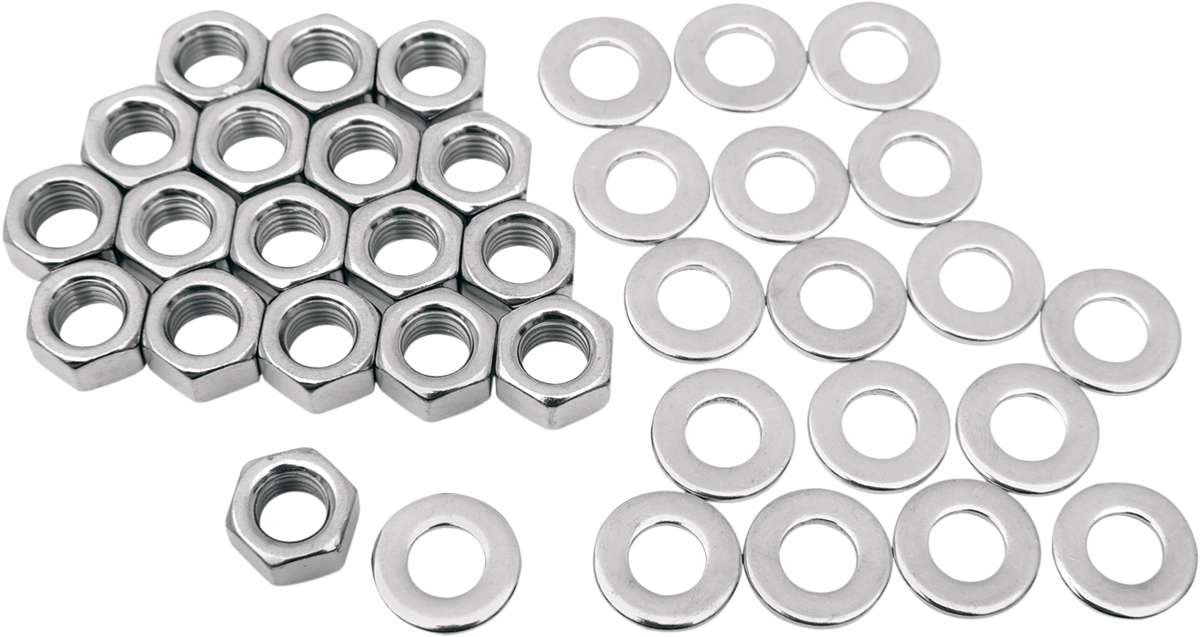 COLONY Hardware Kit - Rocker Box Nuts/Washers / Chrome / '66-'84 Harley-Davidson DS-189950