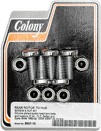 COLONY MACHINE Brake Rotor Screw Kit - 9807-10