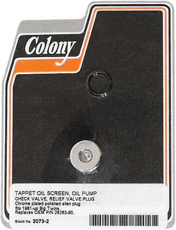 COLONY MACHINE Oil Pump Plug - 2073-2