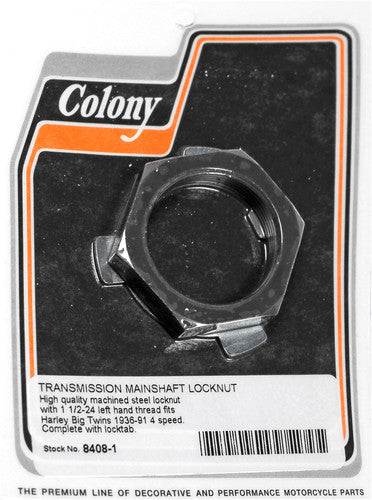COLONY MACHINE Transmission Main Shaft Lock Nut - 8408-1