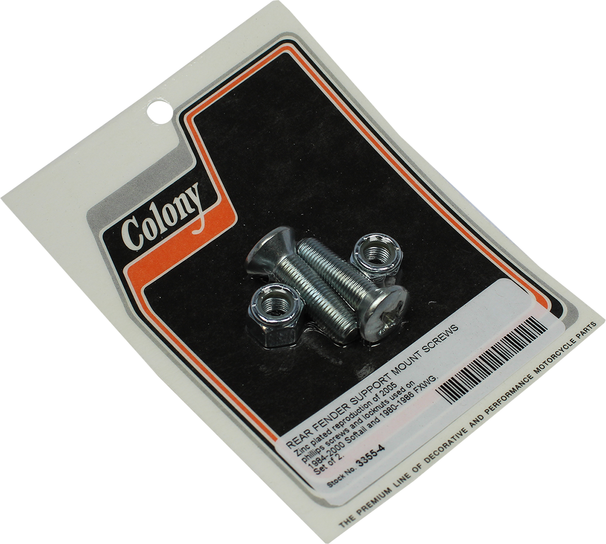 COLONY Mounting Screws/Nuts - Rear Fender Support / Zinc / Set 2401-1325