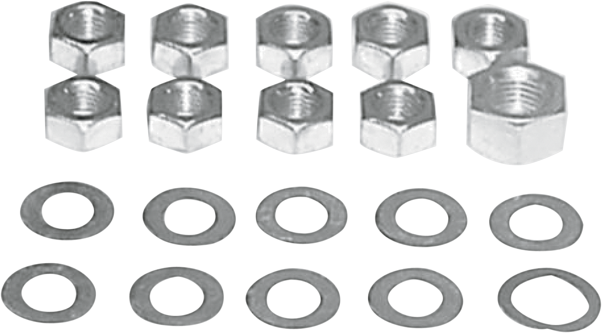 COLONY Nuts with Washers Kit - Transmission Side Cover/Clutch Arm / Cadmium Plated 2401-0613