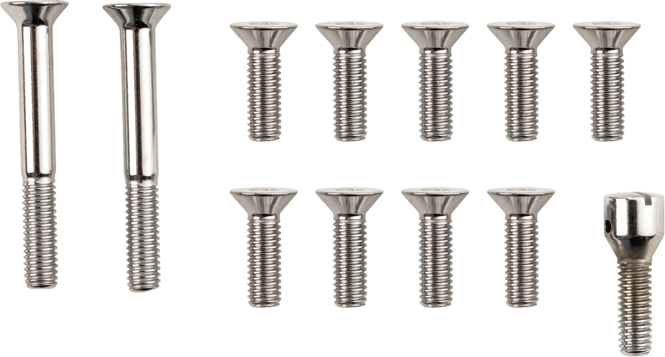 COLONY Screw Kit - Transmission Top Cover / Flat/Countersunk / Chrome 2401-0618