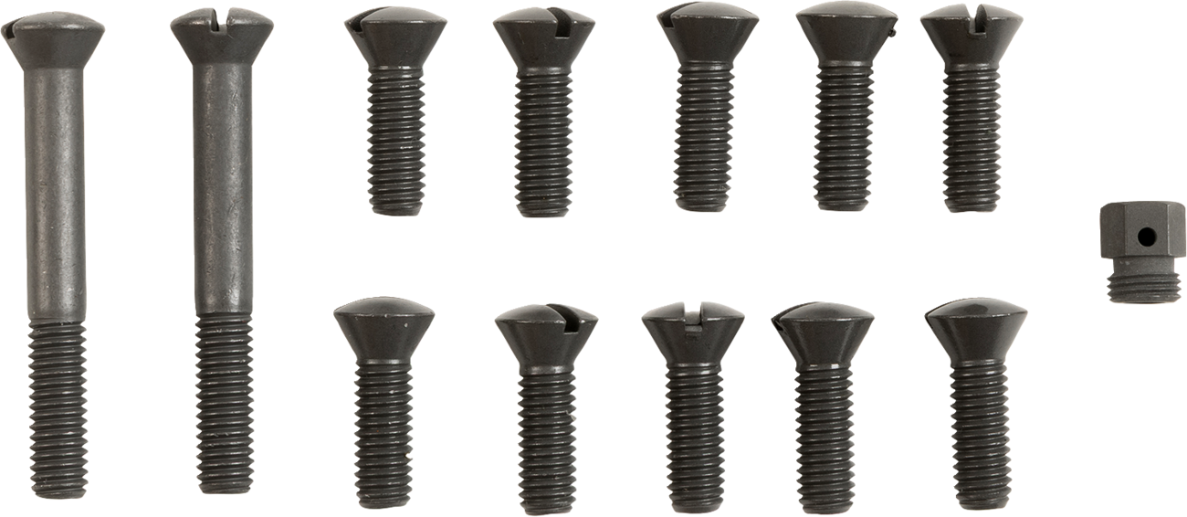 COLONY Screw Kit - Transmission Top Cover / Flat/Countersunk/Slotted / Black/Parkerized 2401-0615