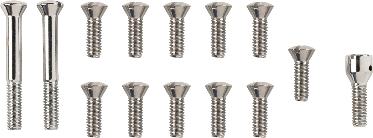 COLONY Screw Kit - Transmission Top Cover / Flat/Countersunk/Slotted / Chrome 2401-0616