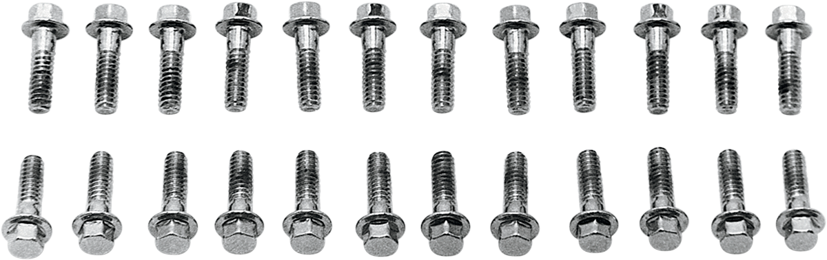 COLONY Screw Kit - Valve Cover/Hex / with Steel D Rings / Chrome 2401-0472