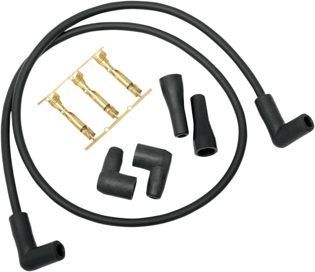COMPU-FIRE 8 mm Spark Plug Wire Kit - Dual Plug / 2-Wire / Black DS-242330