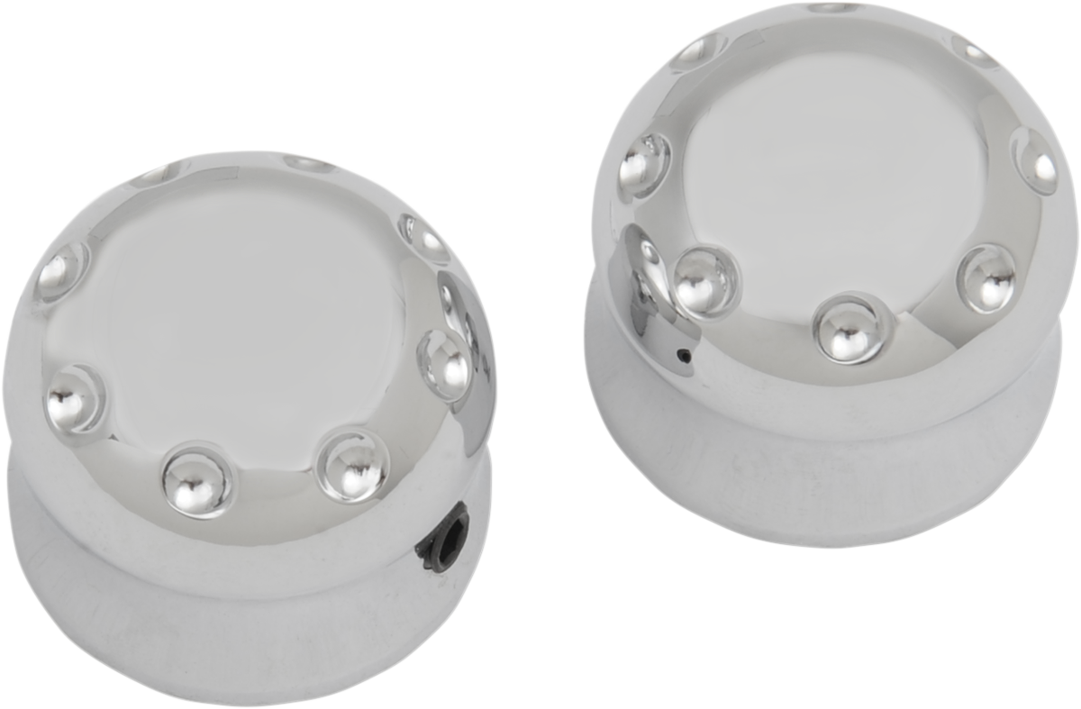 COVINGTONS Axle Covers - Front / Dimpled / Chrome / Pair / '08-'23 0214-0240