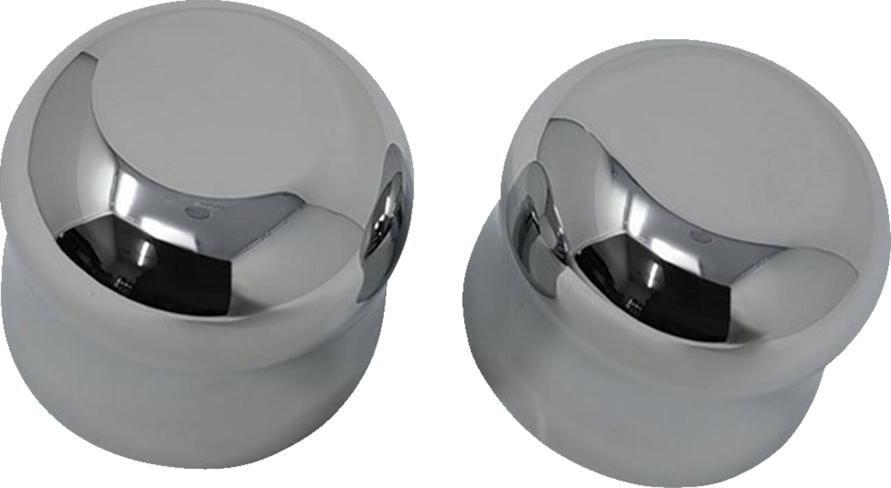 COVINGTONS Axle Covers - Front / Smooth / Chrome / Pair / '08-'23 0214-2203