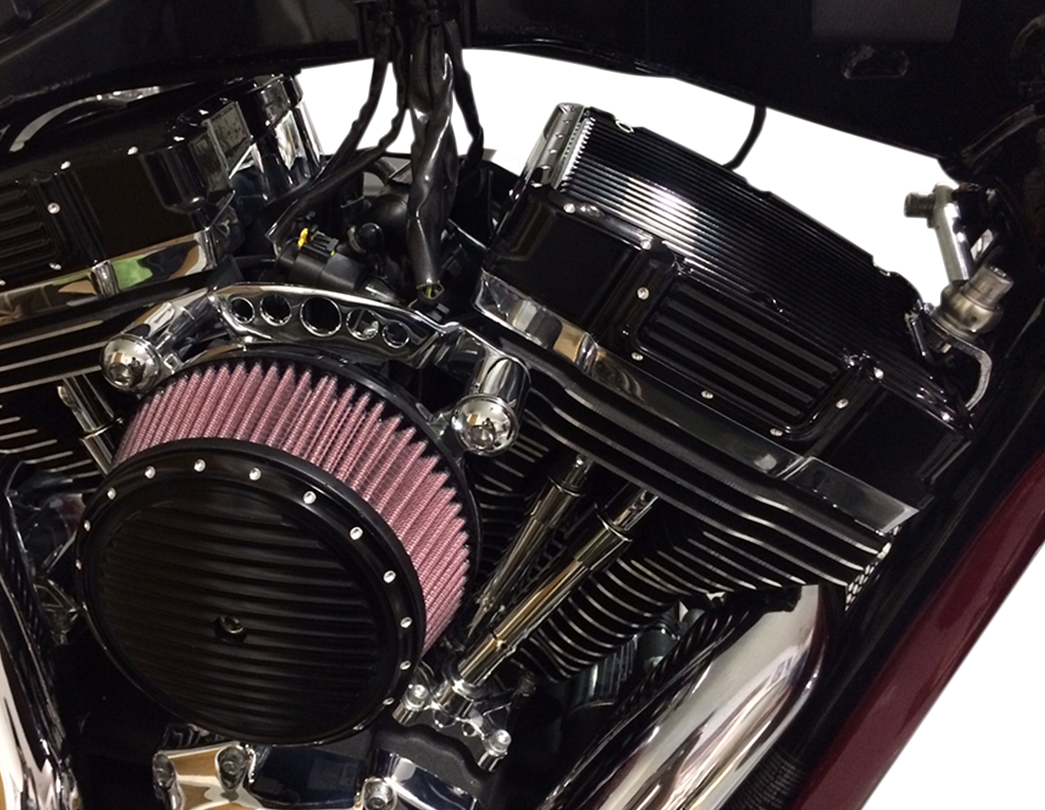 COVINGTONS Rocker Box Cover - Dimpled Black / Twin Cam 0940-1356