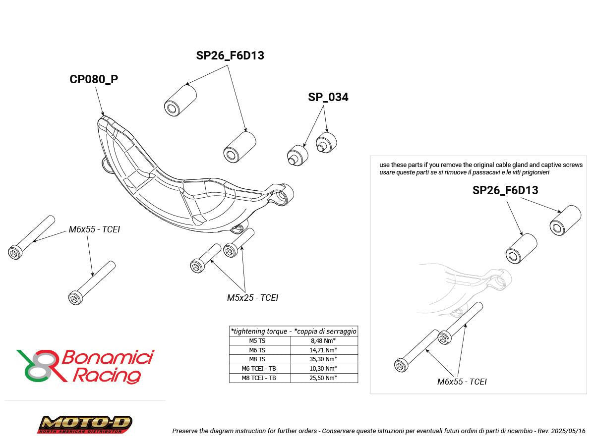Bonamici Ducati Panigale V4/S Case Savers (2025+)