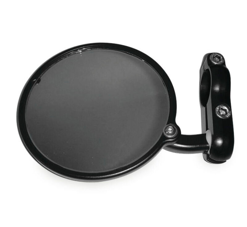 CRG Constructors CRG Hindsight 3 in. Round Bar-End Mirror Left - Black - HS-100-L